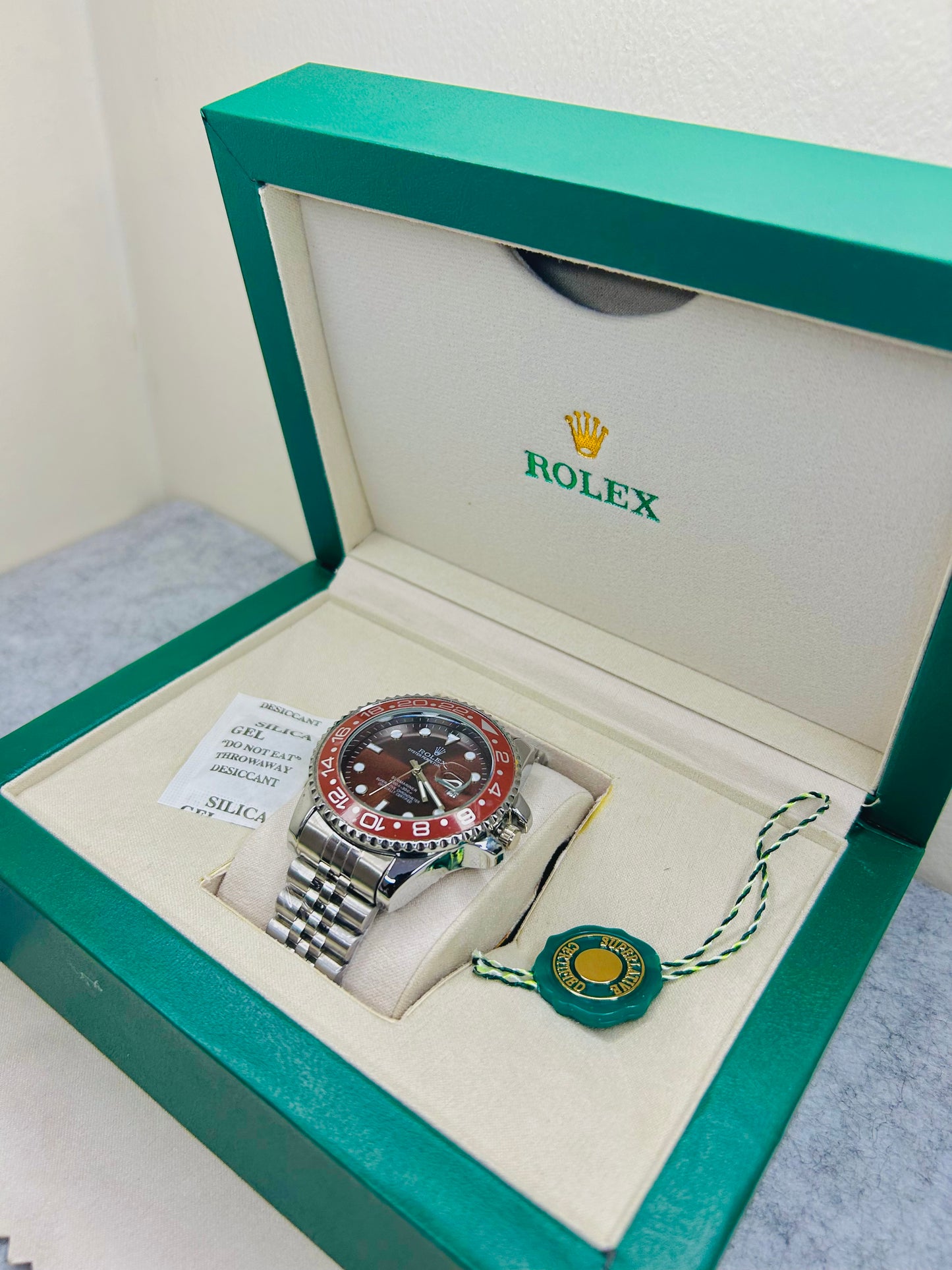Red Submariner Luxury Watch with Original Rolex Box