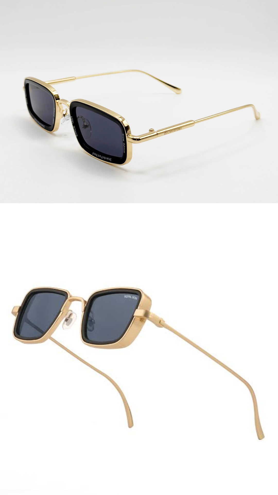 Black & Gold Frame Sunglass – Premium Edition