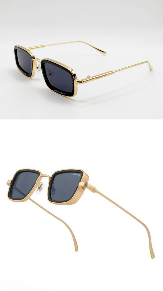Black & Gold Frame Sunglass – Premium Edition