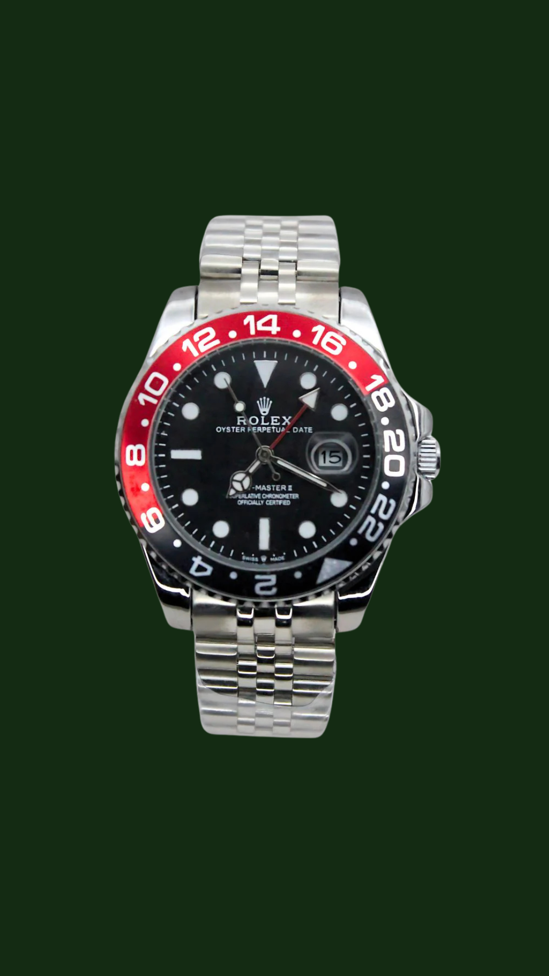 Luxury Diver Watch with Black Dial and Rolex Box
