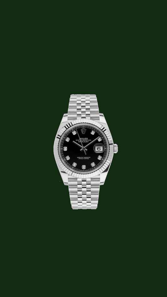 Champagne Dial Luxury Watch with Gold Strap and Rolex Box