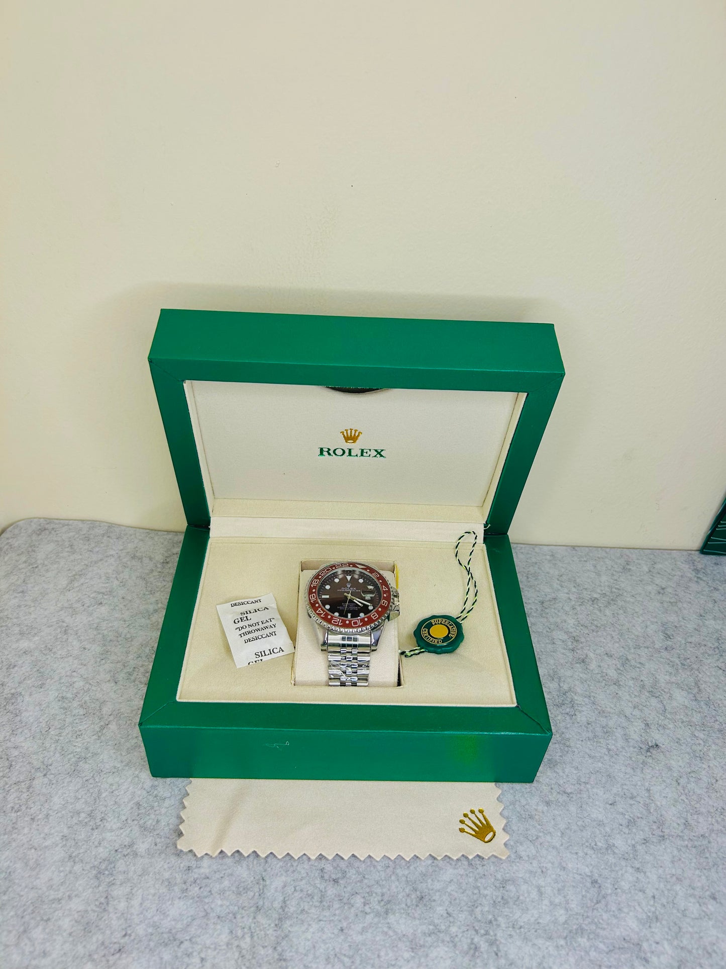 Red Submariner Luxury Watch with Original Rolex Box