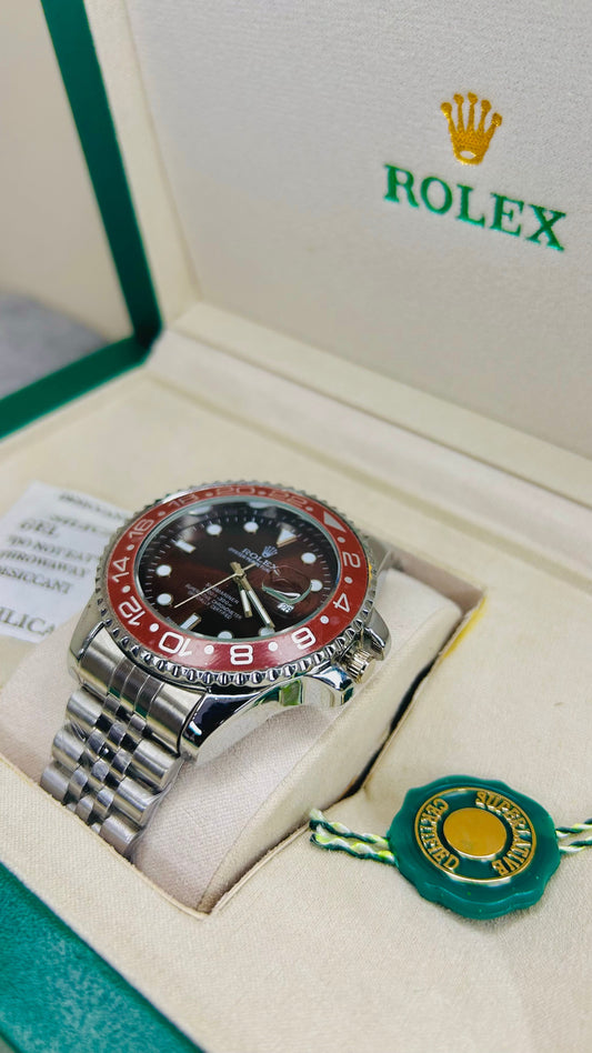 Red Submariner Luxury Watch with Original Rolex Box