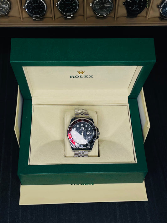 Luxury Diver Watch with Black Dial and Rolex Box