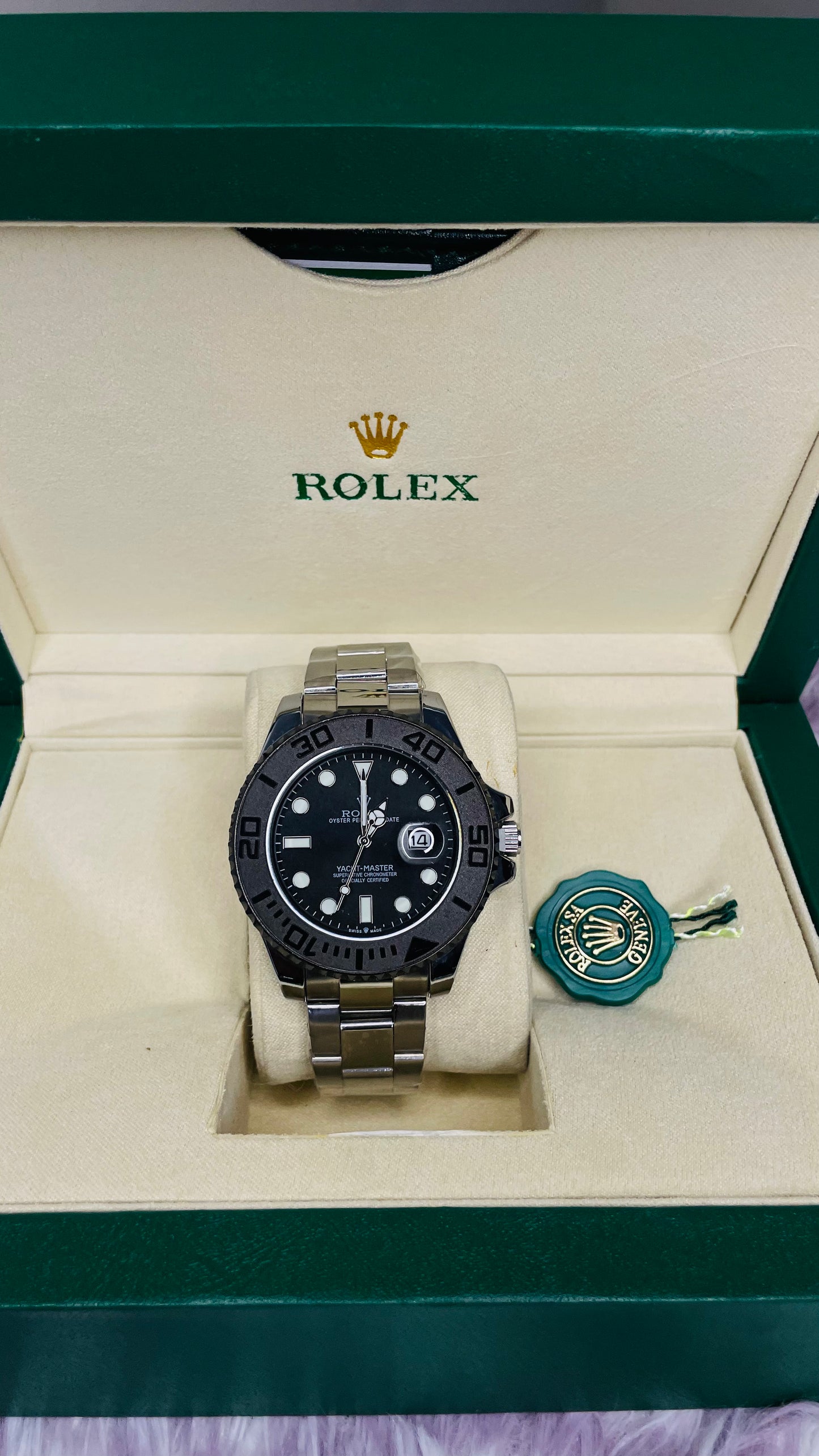 Luxury Tourbillon Watch with Premium Rolex Box